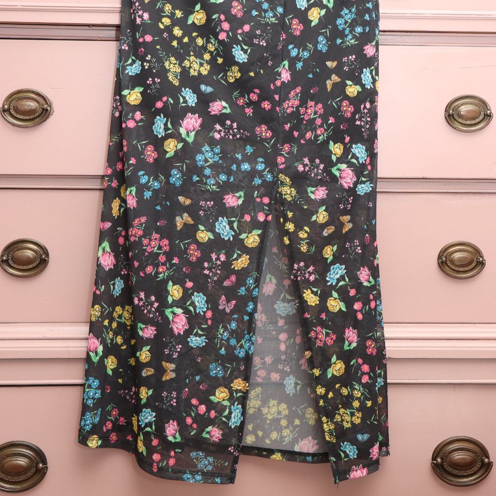 long floral skirt